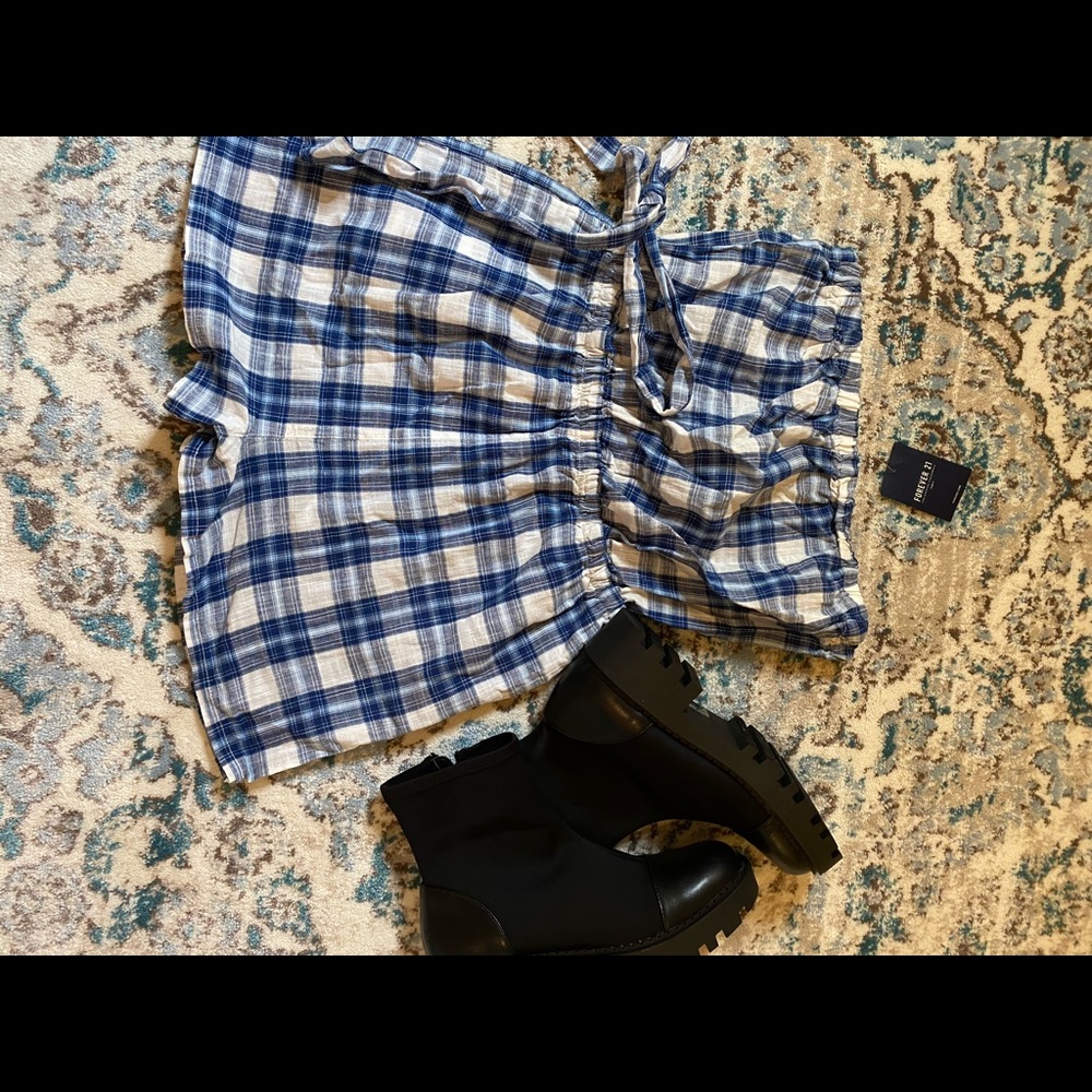 NWT Plaid Romper